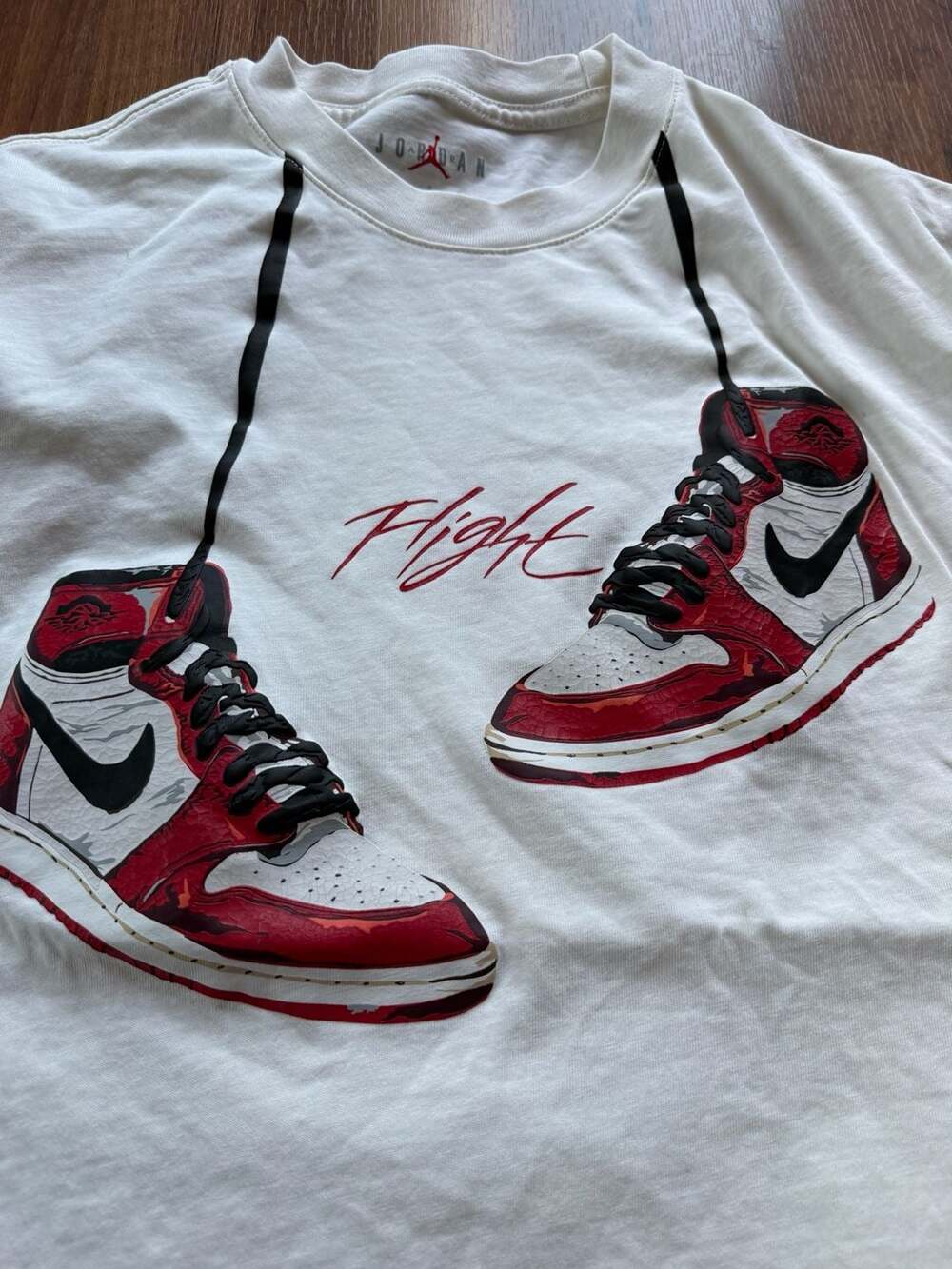 Nike Air Jordan 1 Lost & Found 1985 Flight T-Shirt White Large FD0536-133 - Picture 2 of 5
